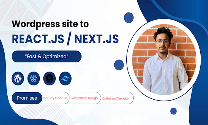 Gig Preview - Migrate wordpress site to a high performance react nextjs app with tailwindcss