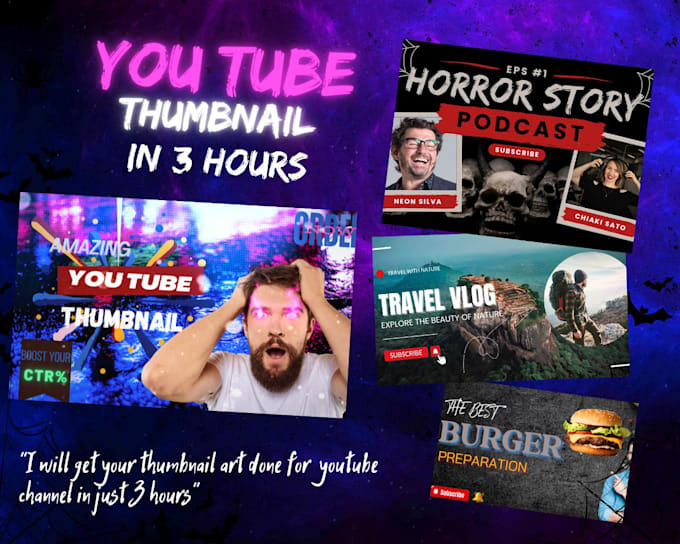 Gig Preview - Do professional youtube thumbnail design to boost your views