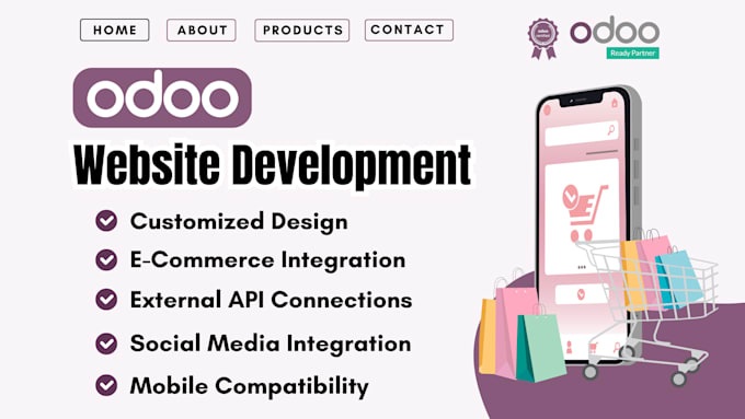 Gig Preview - Design, develop and integrate custom odoo website and odoo modules