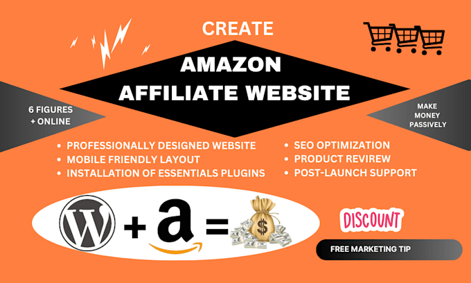 Gig Preview - Design amazon affiliate website clickbank affiliate program