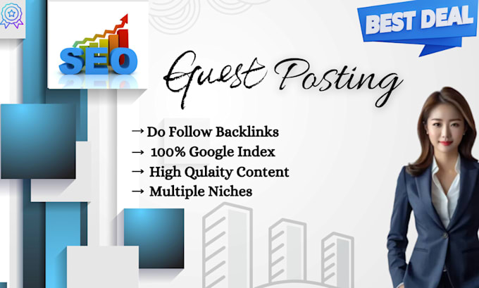 Gig Preview - Provide backlinks dofollow via expert seo guest posting with high da DR site