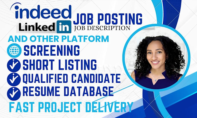 Gig Preview - Do job postings on any job board and write job description to recruit top talent