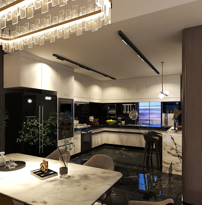 Gig Preview - Design kitchen interior in 3d and render