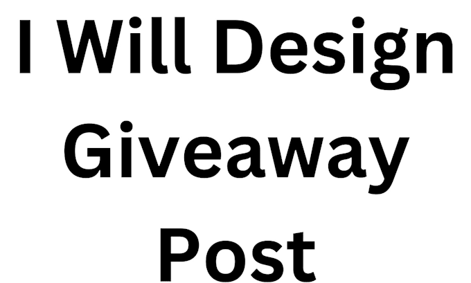 Gig Preview - Design a giveaway post