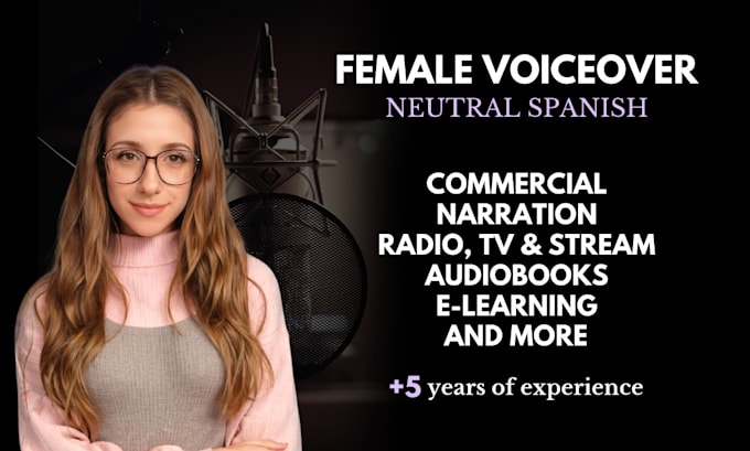 Gig Preview - Record a professional female voiceover in neutral spanish