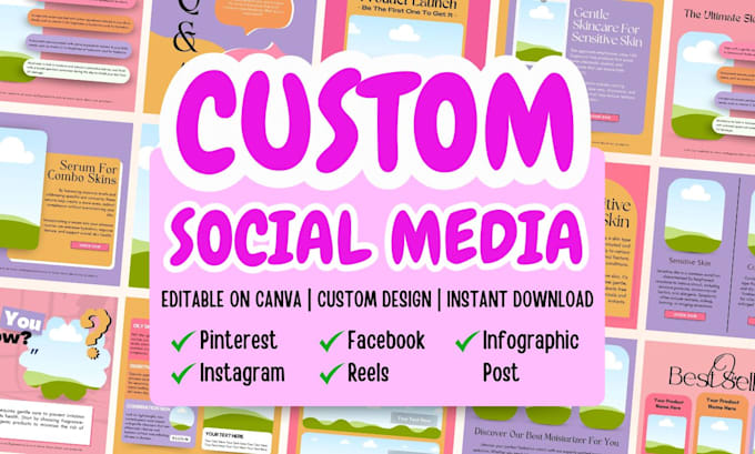 Gig Preview - Design custom social media post