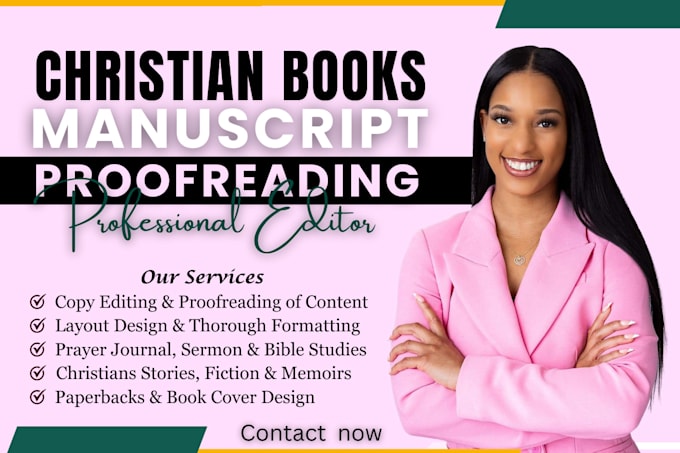 Gig Preview - Be your expert christian book editor, proofreader, formatter on theological work