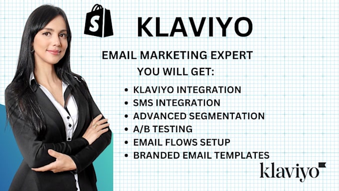 Gig Preview - Setup klaviyo email marketing flows , templates and sms for ecommerce