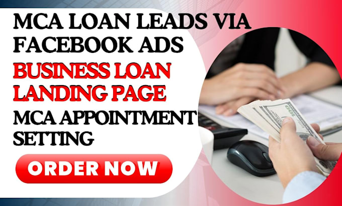 Gig Preview - Generate mca appointment setting leads, business loan leads, via facebook ads