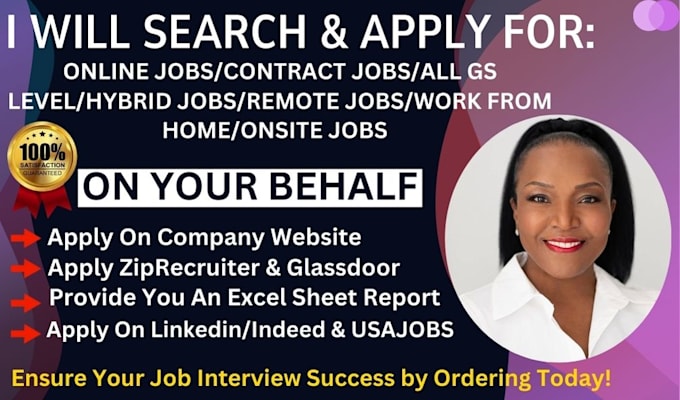 Gig Preview - Job search and apply to remote jobs, usajobs using reverse recruit, job hunting