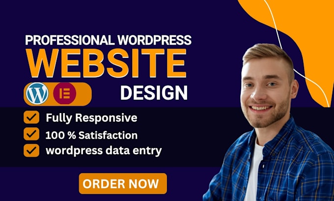 Gig Preview - Do elementor wordpress website design,professional website