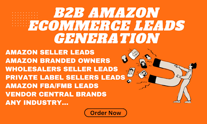 Gig Preview - B2b amazon ecommerce leads generation