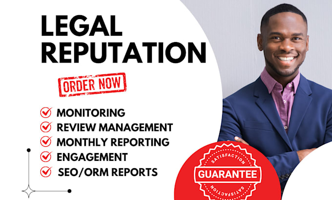 Gig Preview - Build legal law firm attorney online reputation brand reputation ORM SEO expert