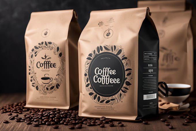 Gig Preview - Do coffee label, coffee packaging, and product label design