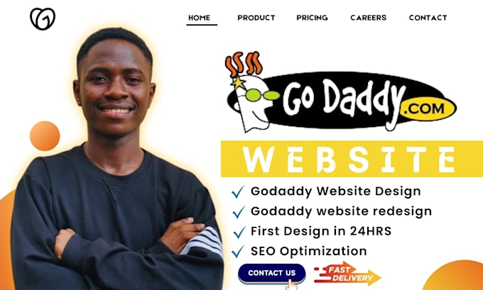 Gig Preview - Design godaddy website redesign godaddy website design godaddy website redesign