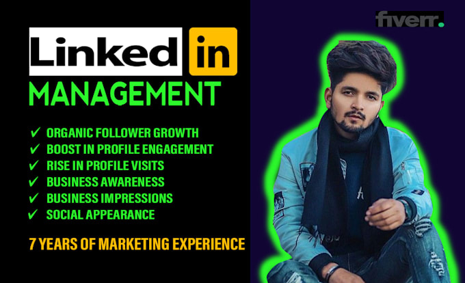 Gig Preview - Organic linkedin marketing promotion with real followers boost engagement