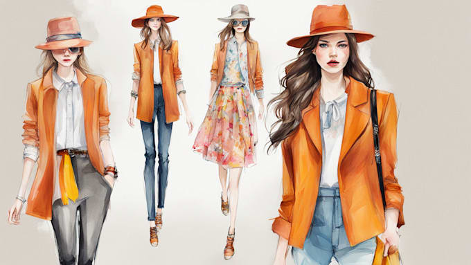 Gig Preview - Design your fashion collection and illustration