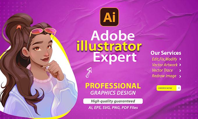 Gig Preview - Edit any adobe illustrator, vector artwork with fast delivery