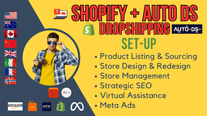 Gig Preview - Create a premium shopify autods, dropshiping store setup and management