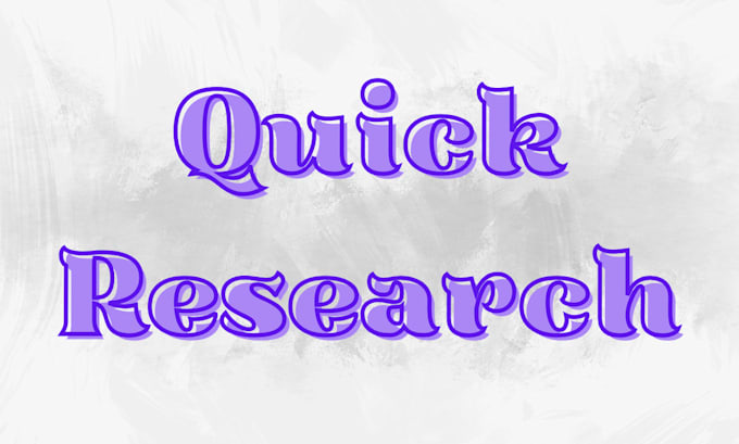 Gig Preview - Write a quick, detailed research summary on any topic