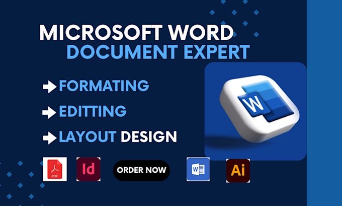 Gig Preview - Format, edit, create and design your microsoft word document