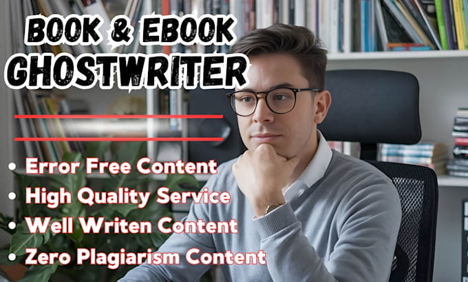 Gig Preview - Ghostwrite unique ebooks as a nonfiction book writer and ebook ghostwriter