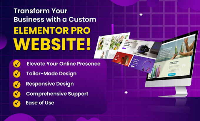 Gig Preview - Design, customize, and fix your wordpress website with elementor pro