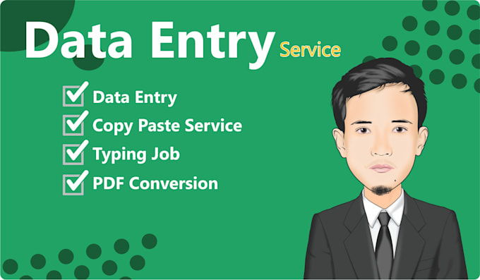 Gig Preview - Do data entry service, copy paste, manual typing, and document conversion