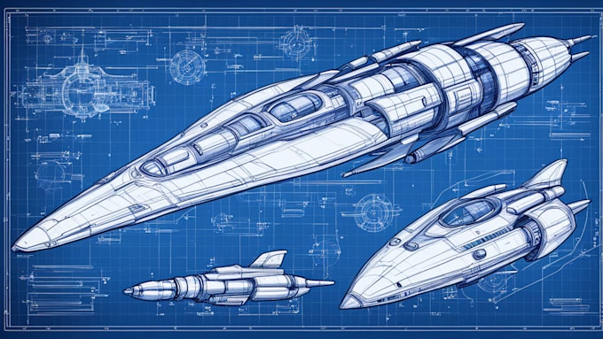 Gig Preview - Design a spaceship, sci fi illustration and sci fi art