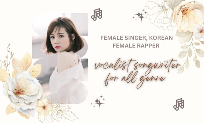 Gig Preview - Be your female singer, korean female rapper, vocalist songwriter for all genre