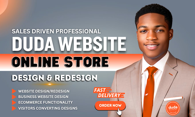 Gig Preview - Build duda website for local business, ecommerce store, agency, redesign duda