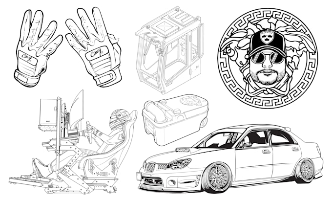 Gig Preview - Turn any image into vector art, line art, freehand digital, pen and ink, etc