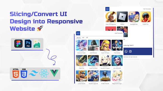 Gig Preview - Convert your design into responsive website