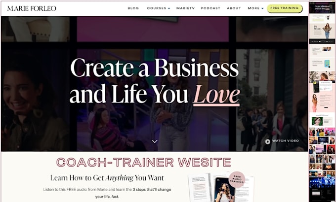 Gig Preview - A coach training website