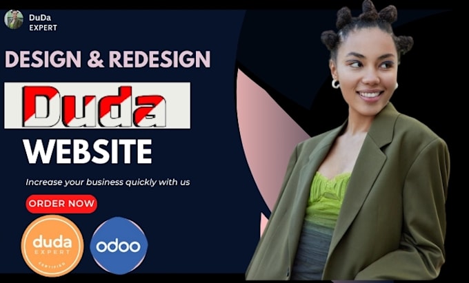 Gig Preview - Create or redesign your duda website with odoo capabilities