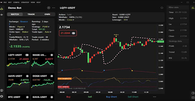 Gig Preview - Build copy trading bot, binance bot, arbitrage trading bot, high frequency bot