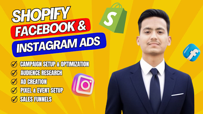 Bestseller - setup and manage fb ads campaigns, run shopify facebook ads for high sales