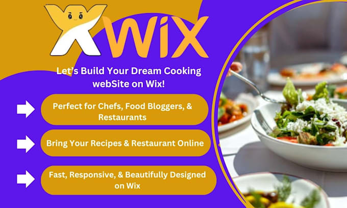 Gig Preview - Build a wix  website restaurant bakery and hotel website for your business