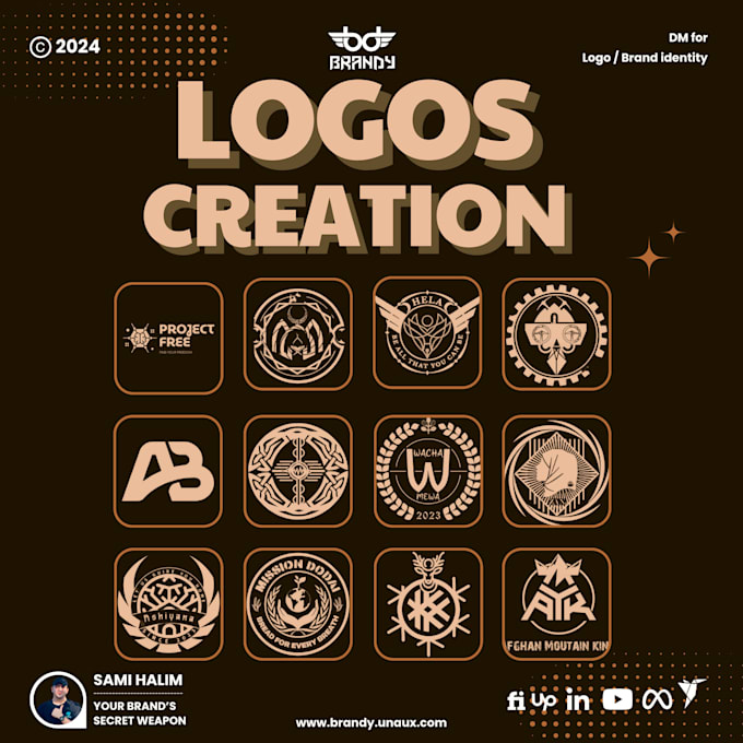 Gig Preview - Design a powerful logo that makes your brand unforgettable