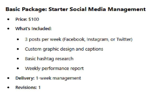 Gig Preview - Be your social media manager