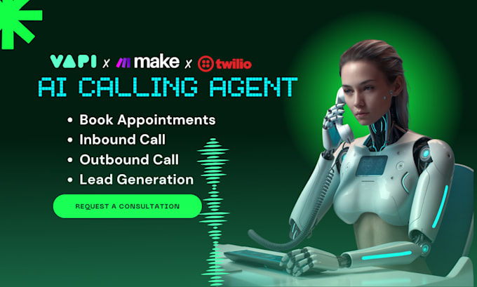 Gig Preview - Make an ai voice caller and appointment setter using vapi, bland or retell ai