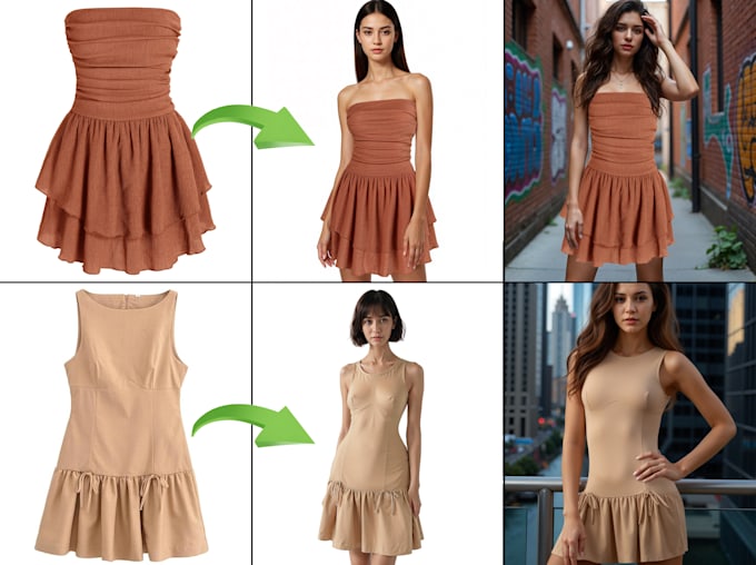 Gig Preview - Using ai to create realistic clothing models