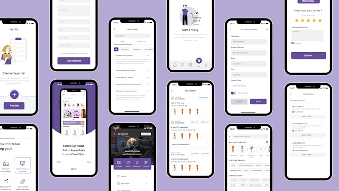 Bestseller - do mobile app ui design in figma with prototype wireframe