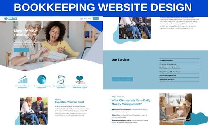 Gig Preview - Design responsive bookkeeping website, accounting website finance website