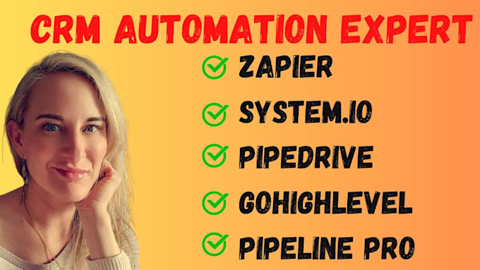 Gig Preview - Setup pipedrive gohighlevel pipelinepro zapier clixlo CRM automation