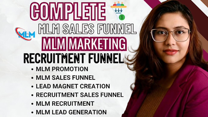 Gig Preview - Setup MLM sales funnel, MLM affiliate recruiting funnel, MLM network marketing