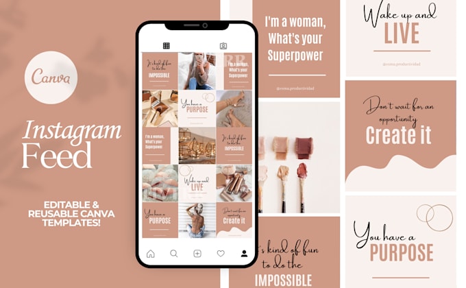 Gig Preview - Design your instagram feed for your brand