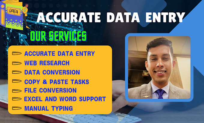 Bestseller - expertly do accurate data entry, web research and copy paste