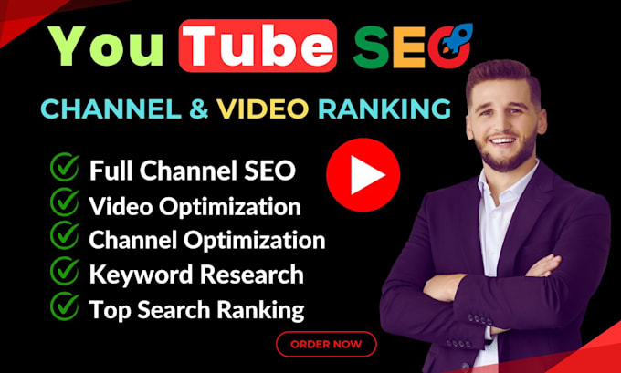 Gig Preview - Do best youtube video SEO expert optimization and channel growth manager