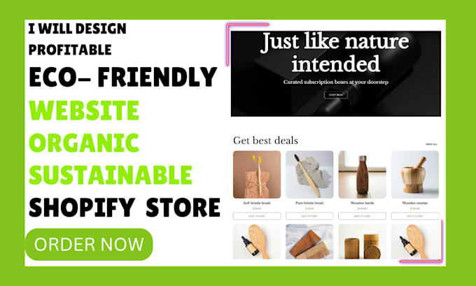 Bestseller - design 7 figure eco friendly website organic product sustainable shopify store